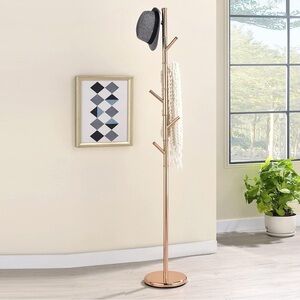 Rose gold coat rack